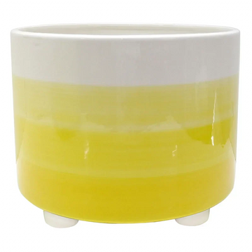 Catcci Sunny Club Indoor Yellow Ombre Ceramic Planter, 10